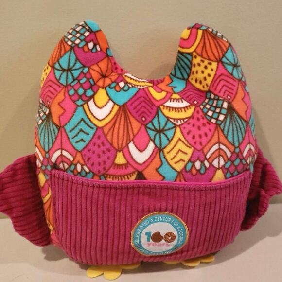 Girl Scouts 2016 Owl Celebrating 100 Years Of GS Cookies Pocket Pillow Plush - Picture 2 of 3